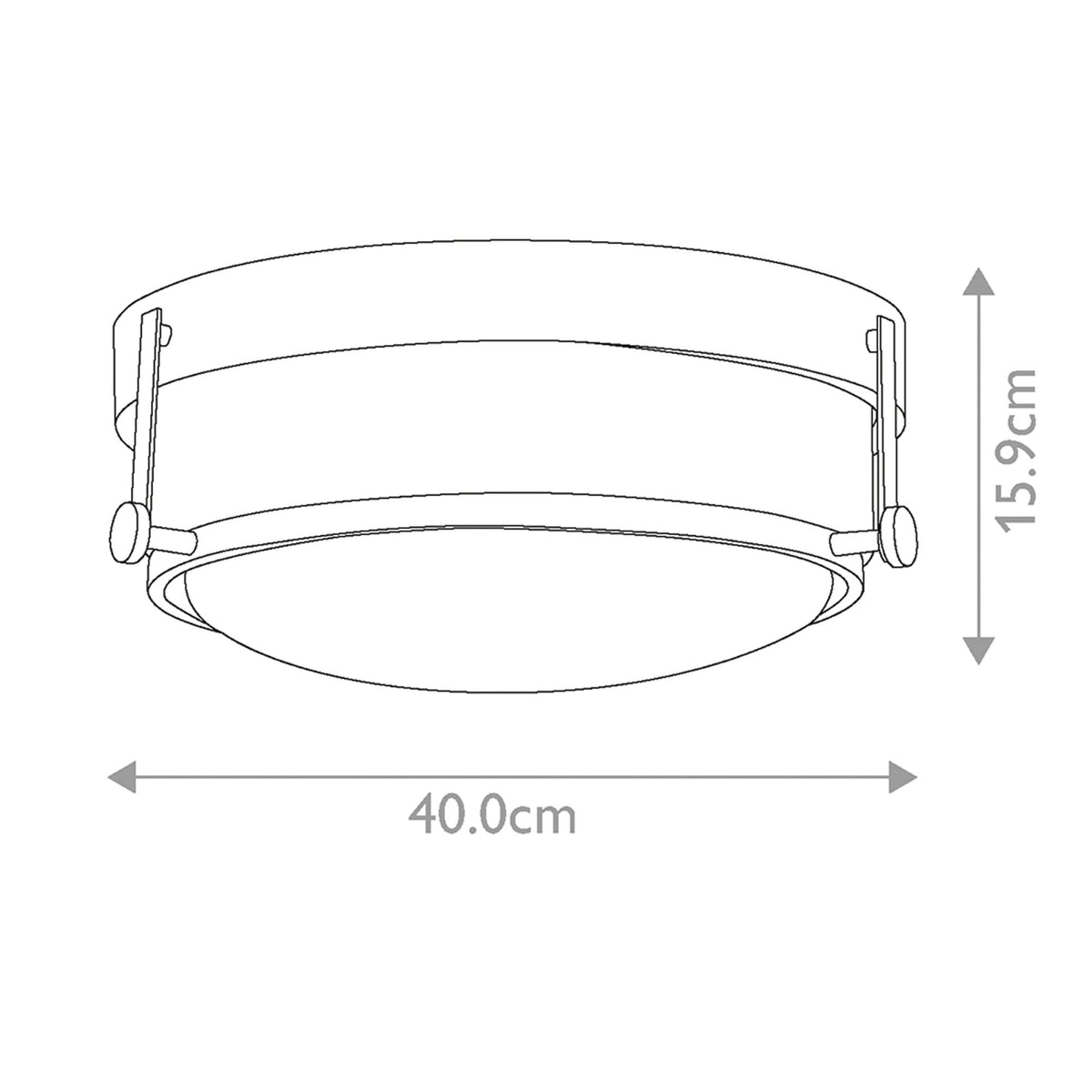 Harper Flush Ceiling Light in Heritage Brass with White Opal Etched Glass Diffuser