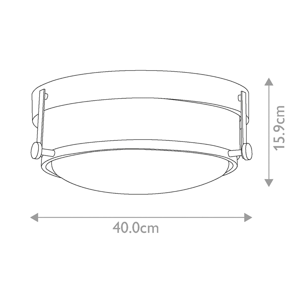 Harper Flush Ceiling Light in Polished Chrome with Clear Seeded Glass Diffuser