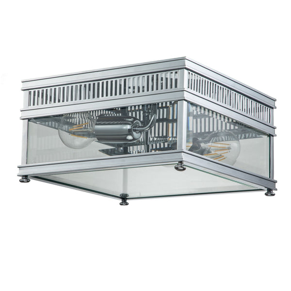 Holborn Coastal IP44 Exterior Ceiling Light in Polished Chrome