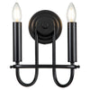 Capitol Hill Two Arm Wall Light in Black