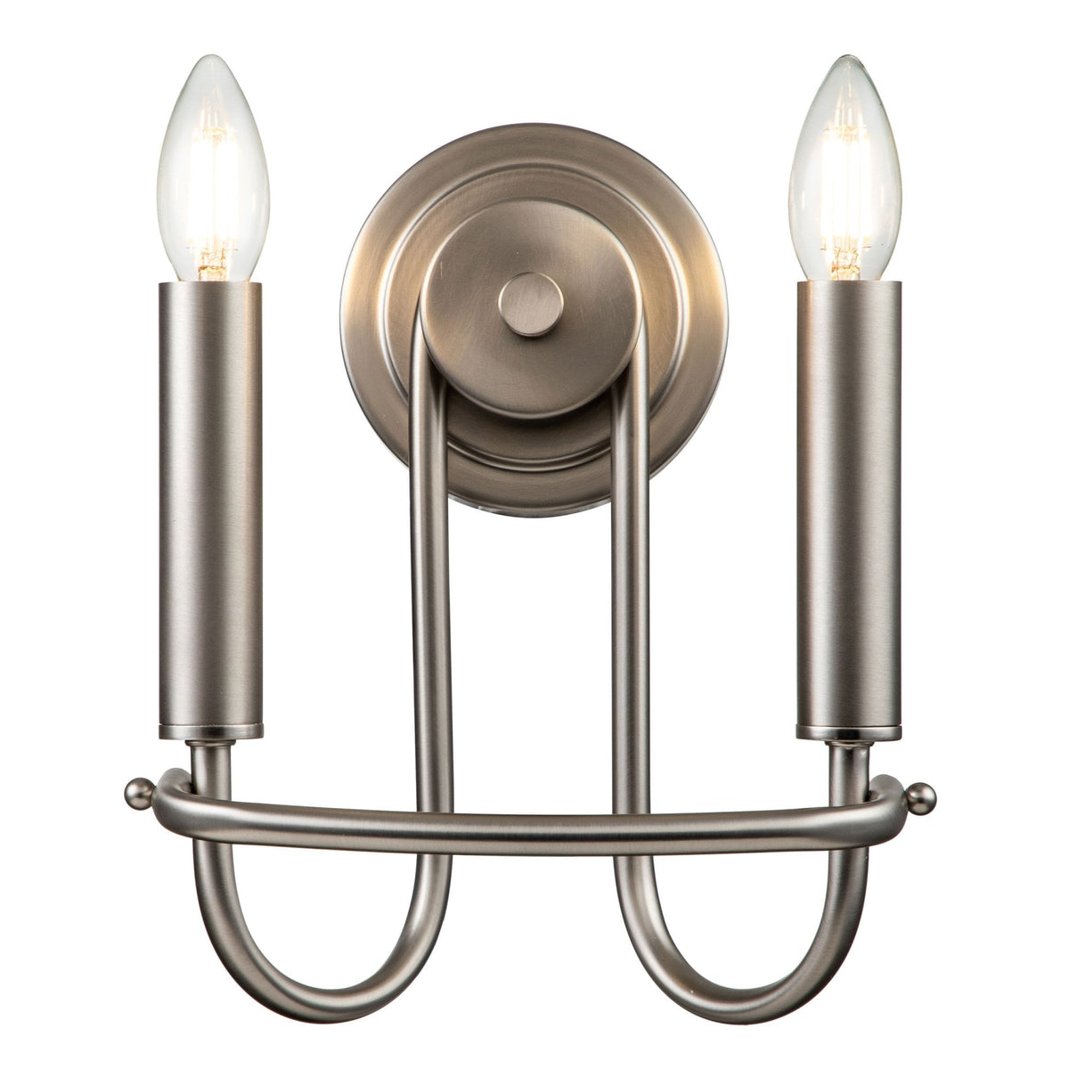 Capitol Hill Two Arm Wall Light in Brushed Nickel