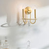Capitol Hill Two Arm Wall Light in Painted Natural Brass