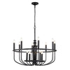 Capitol Hill Twelve Arm Chandelier Pendant in Black