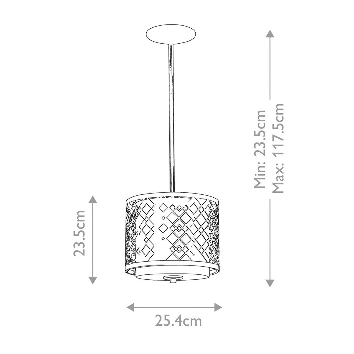 Ziggy Small Duo Mount Pendant or Semi Flush in Silver with White Opal Glass Diffuser