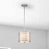 Ziggy Small Duo Mount Pendant or Semi Flush in Silver with White Opal Glass Diffuser