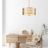 Ziggy Medium Duo Mount Pendant or Semi Flush in Gold with White Opal Glass Diffuser