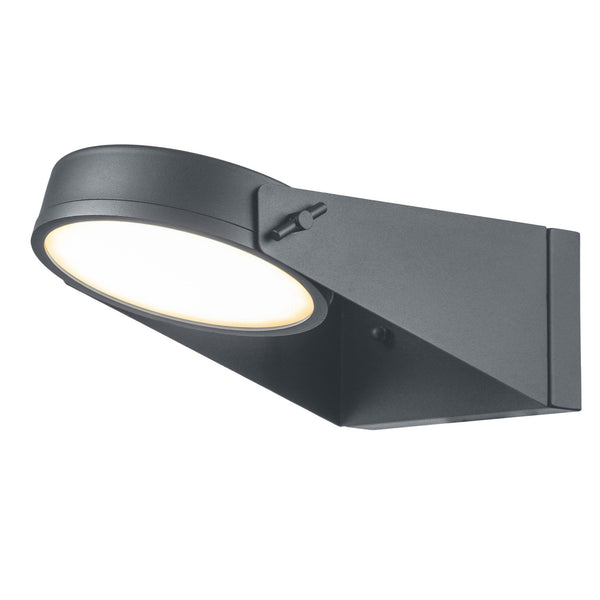 Zola Coastal IP44 16.5w LED Exterior Adjustable Wall Light in Grey