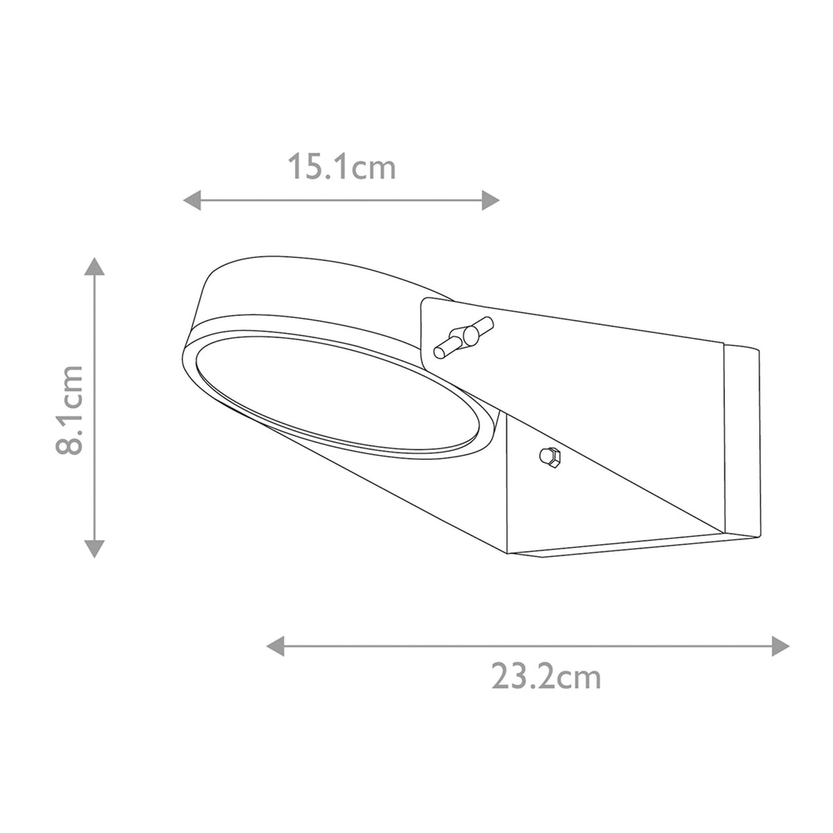 Zola Coastal IP44 16.5w LED Exterior Adjustable Wall Light in Grey