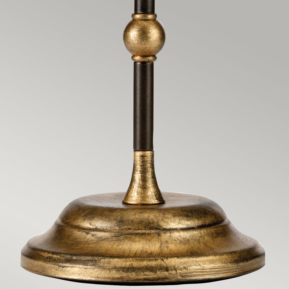 Amarilli Table Lamp in a Bronze and Gold Patina Finish with Ivory Shade