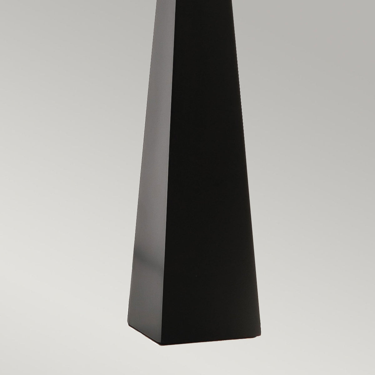 Ascent Table Lamp in Black with White Faux Silk Hard Backed Shade