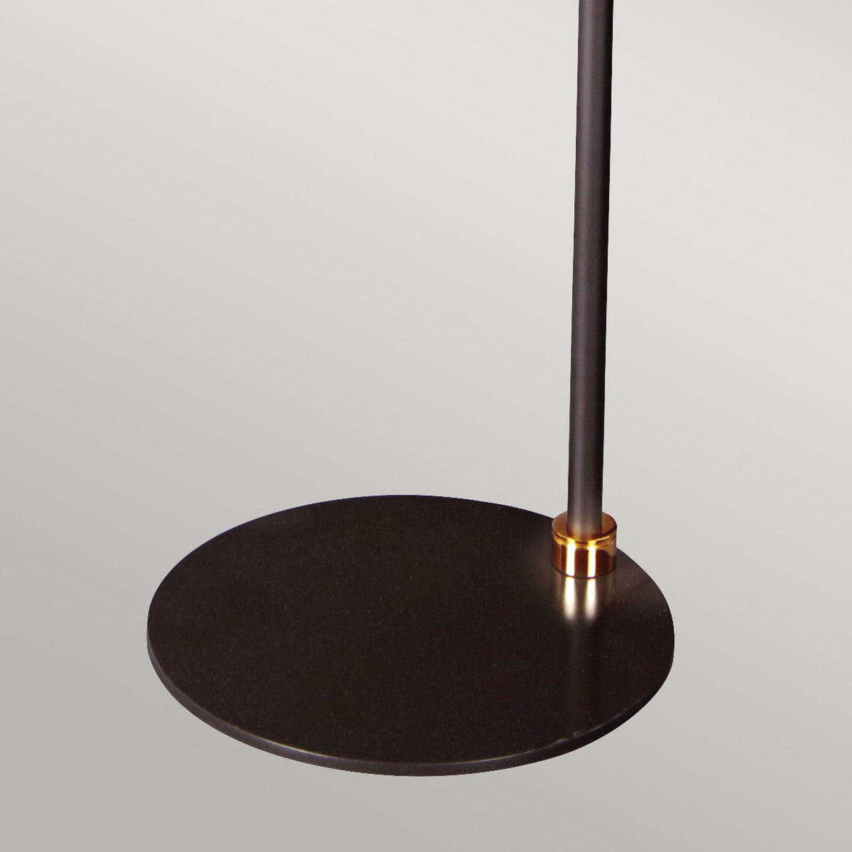 Balance Floor Lamp in Black and Polished Brass with Black Shade