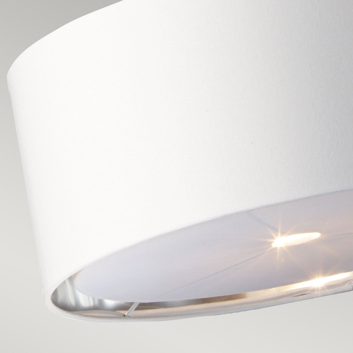 Balance Single Pendant in Black and Polished Nickel with White Shade