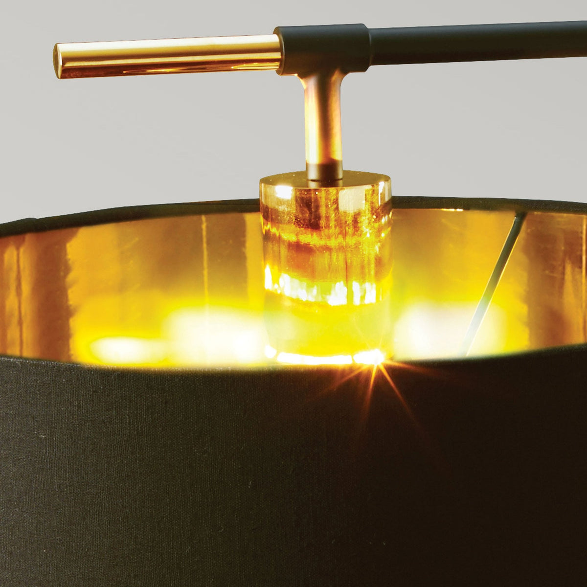 Balance Table Lamp in Black and Polished Brass