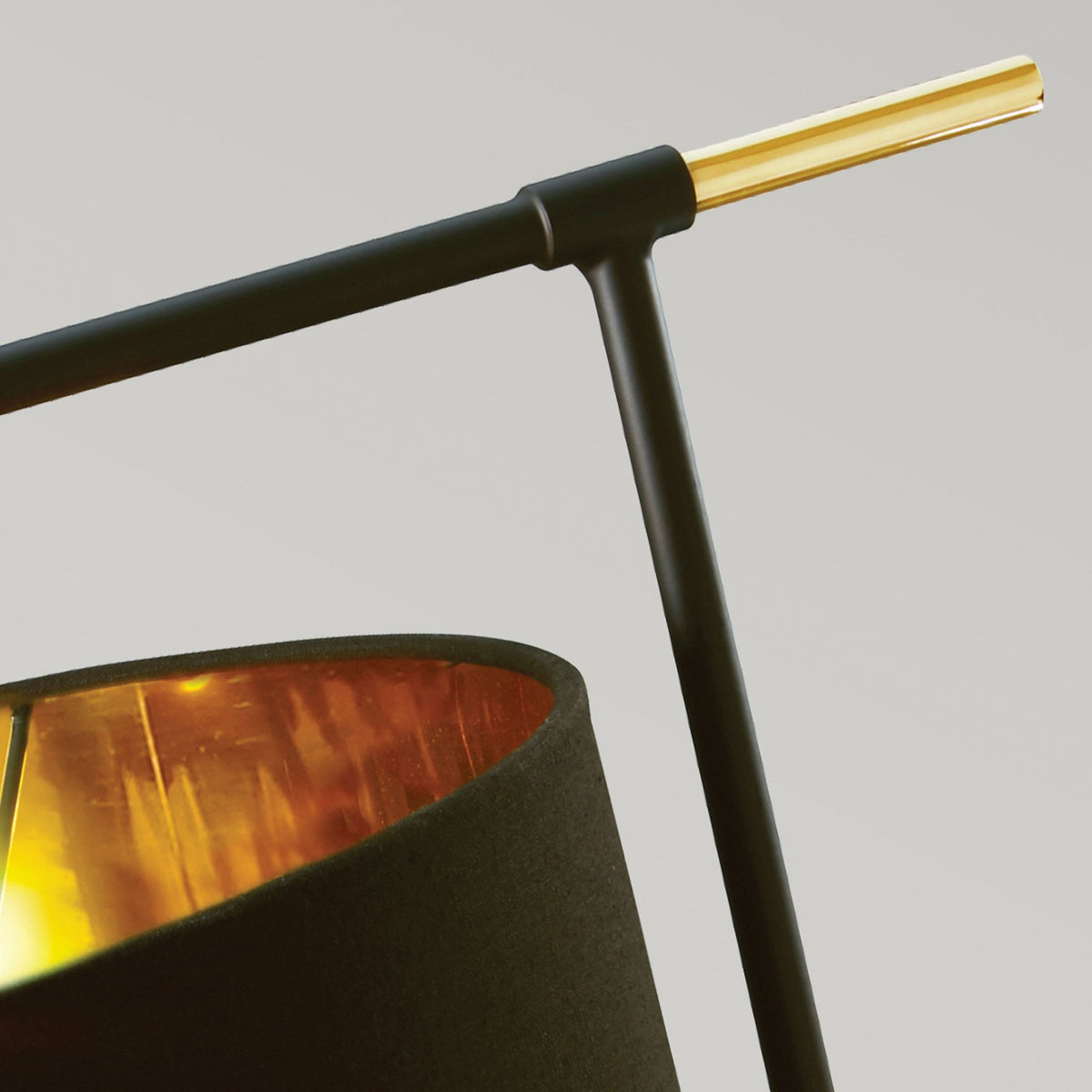 Balance Table Lamp in Black and Polished Brass