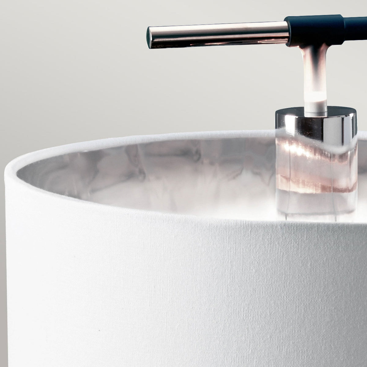 Balance Table Lamp in Black and Polished Nickel