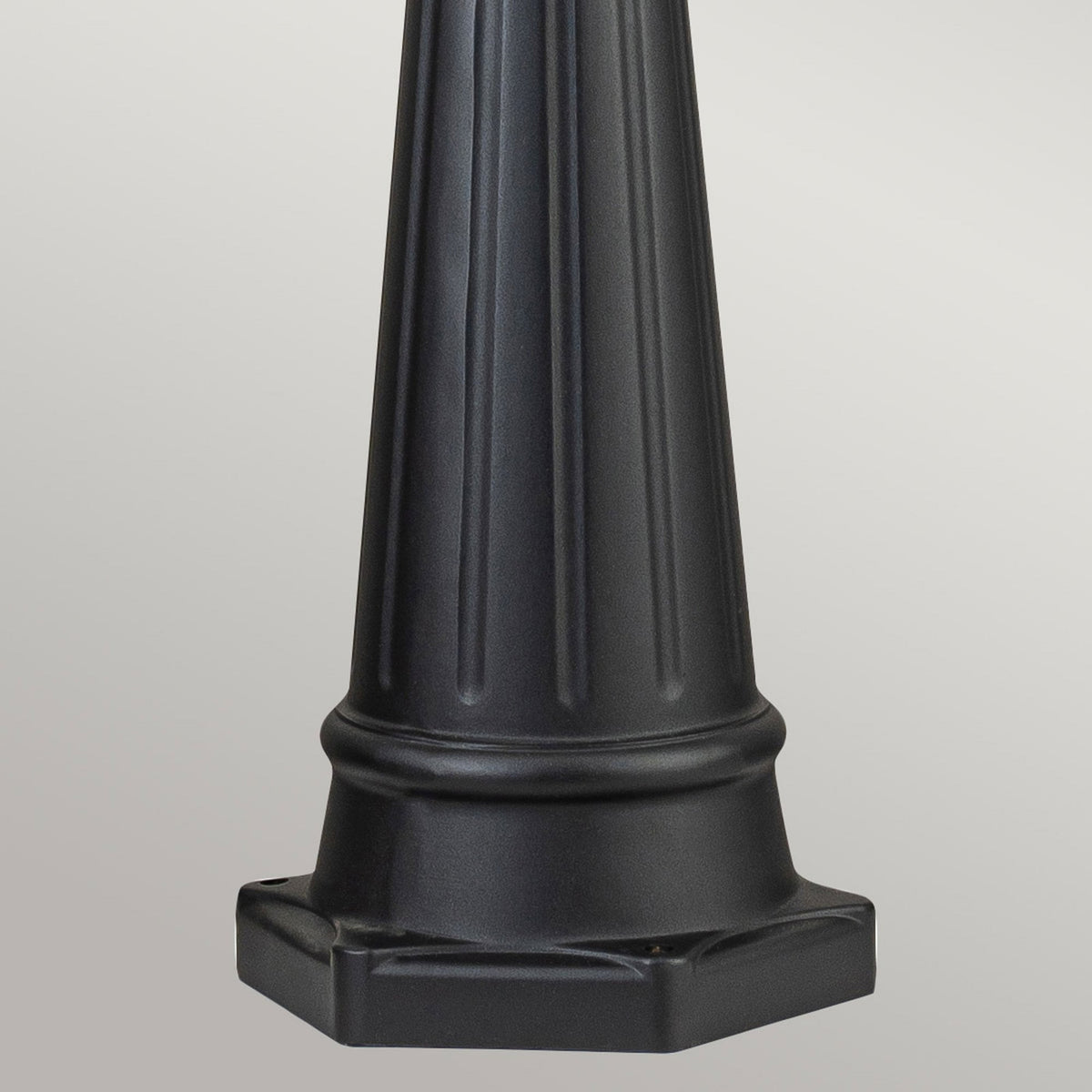 Bayview Large IP44 Lamp Post in Black with Clear Bevelled Glass