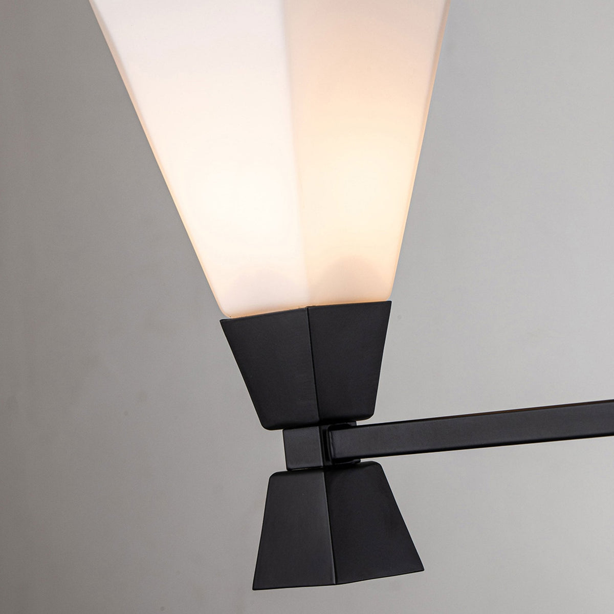 Bowtie Triple IP44 Wall Light in Matt Black with White Glass Diffusers
