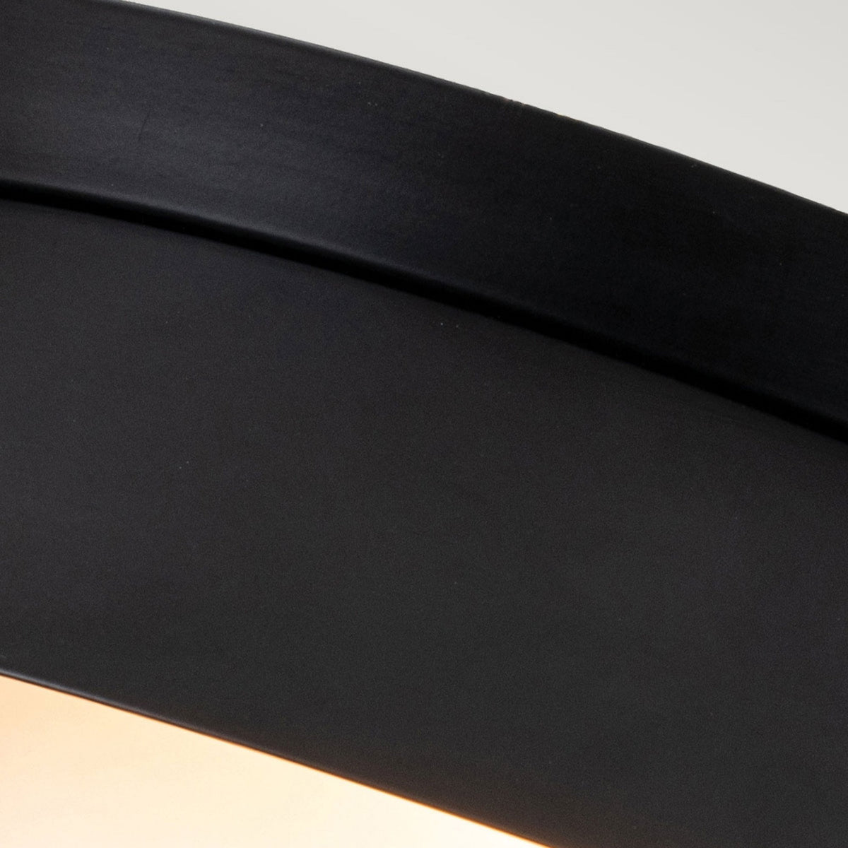 Bowtie IP44 Flush Ceiling Light in Matt Black with White Glass Diffuser