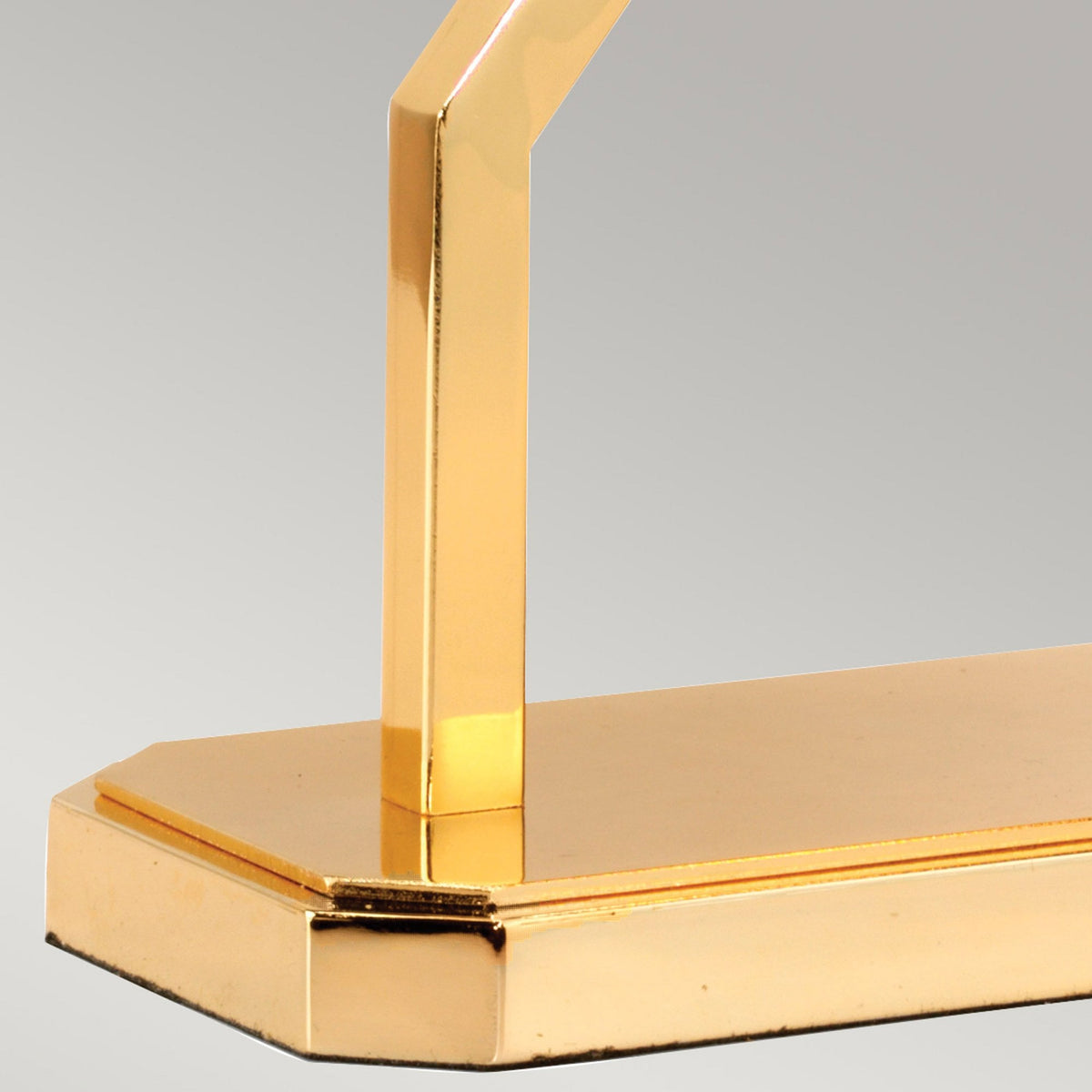 Cross Table Lamp in Polished Gold with Ivory Shade
