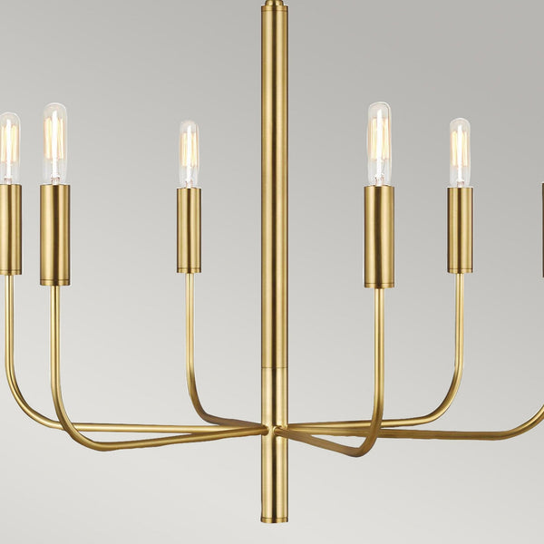 Brianna 6 Light Chandelier in Burnished Brass