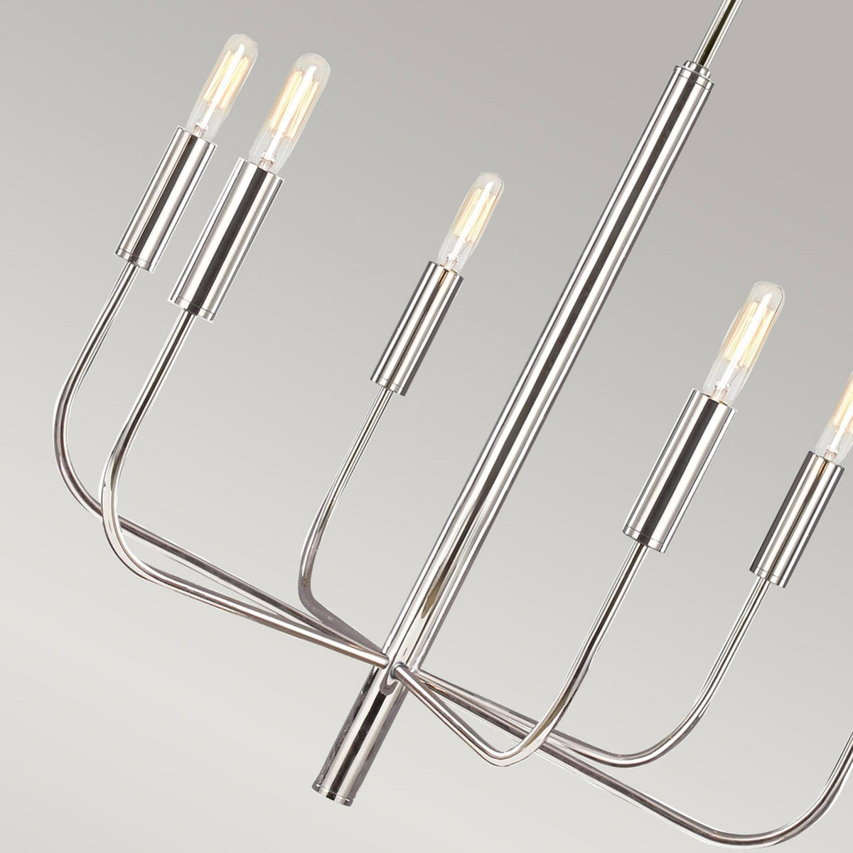 Brianna 6 Light Chandelier in Polished Nickel