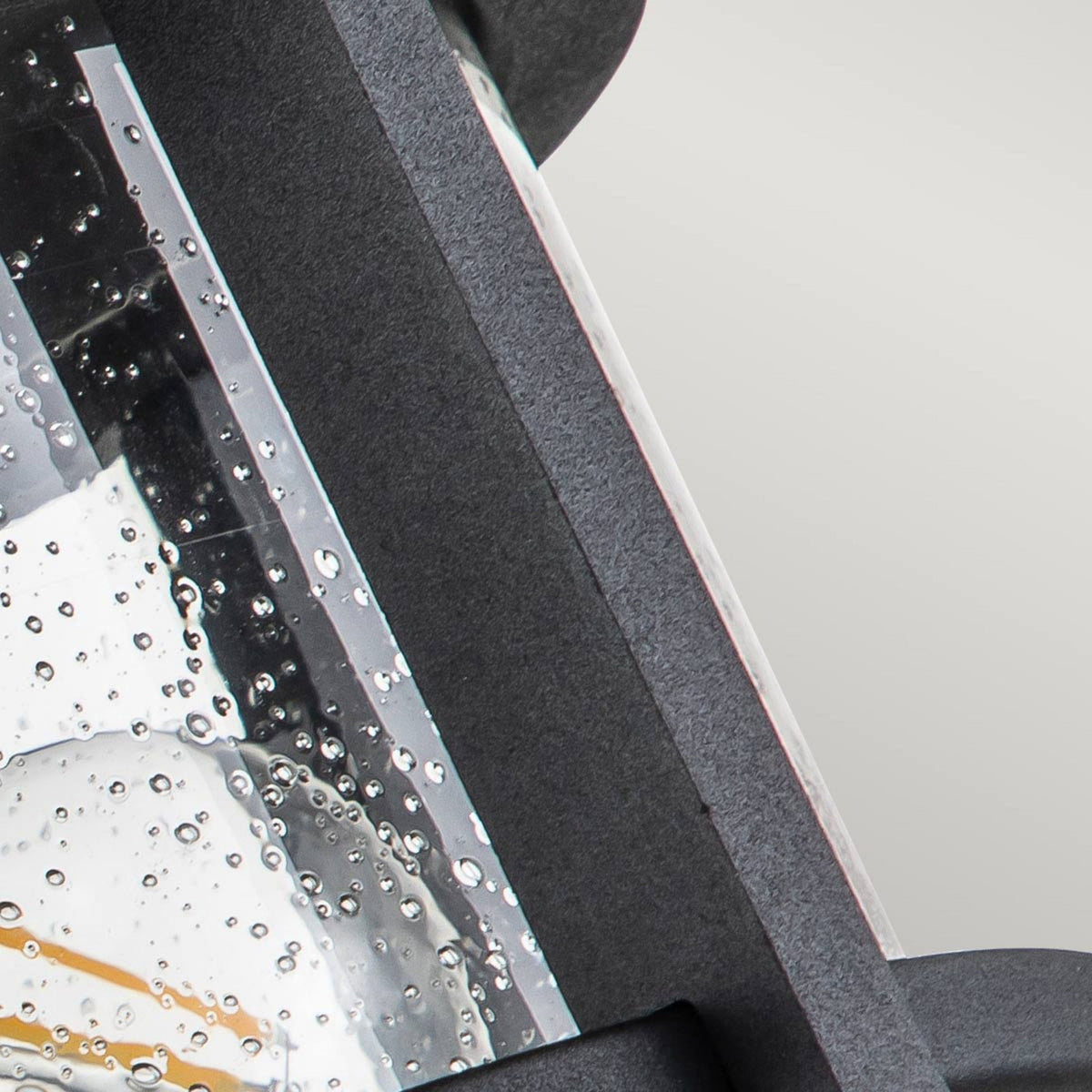 Merrill Flush Mount Light in Black with Clear Seeded Glass