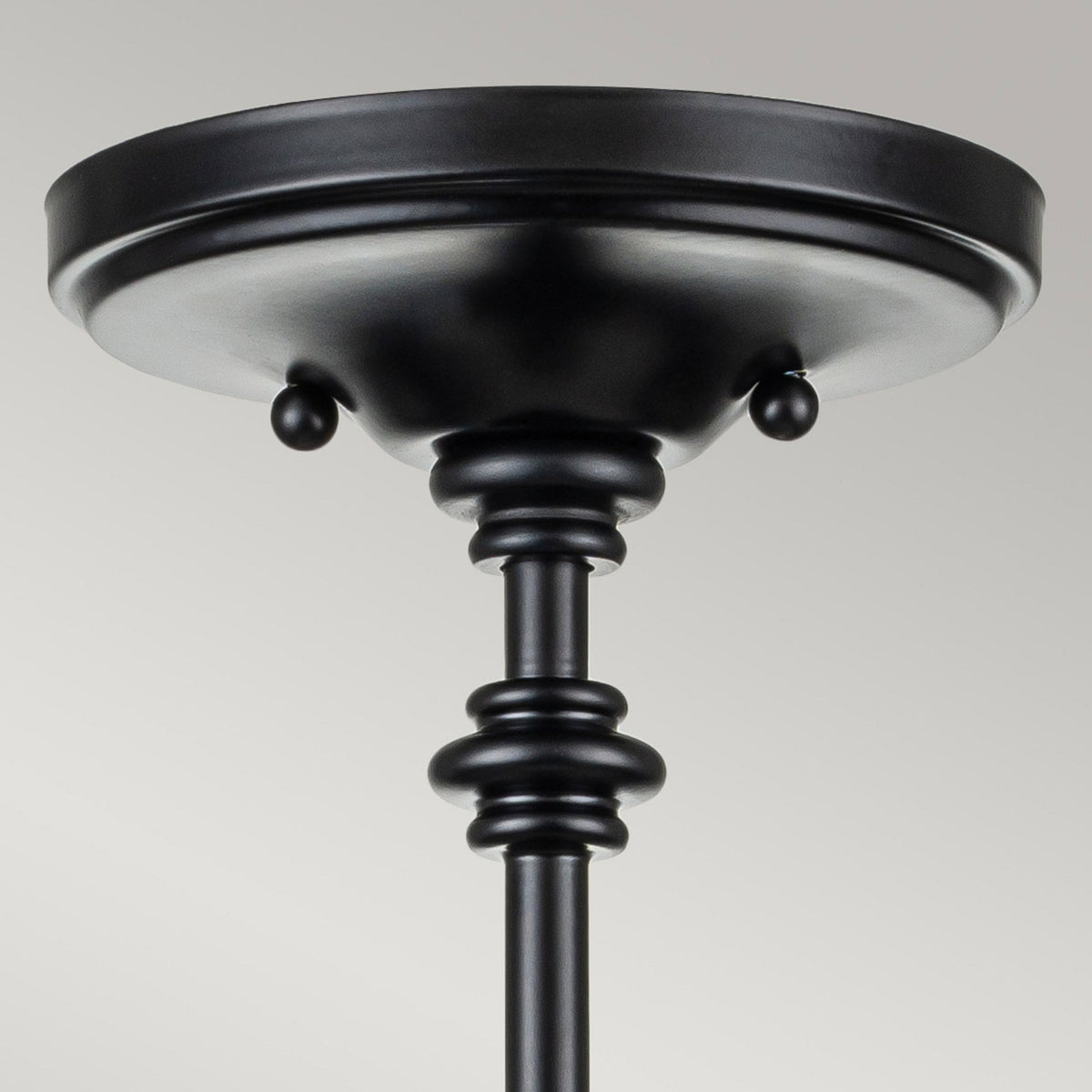 Pickering Lane Three Light Semi-Flush or Pendant in Black