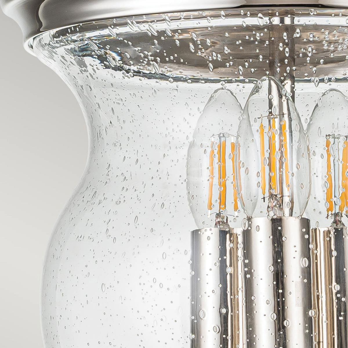 Pickering Lane Three Light Semi-Flush or Pendant in Polished Nickel