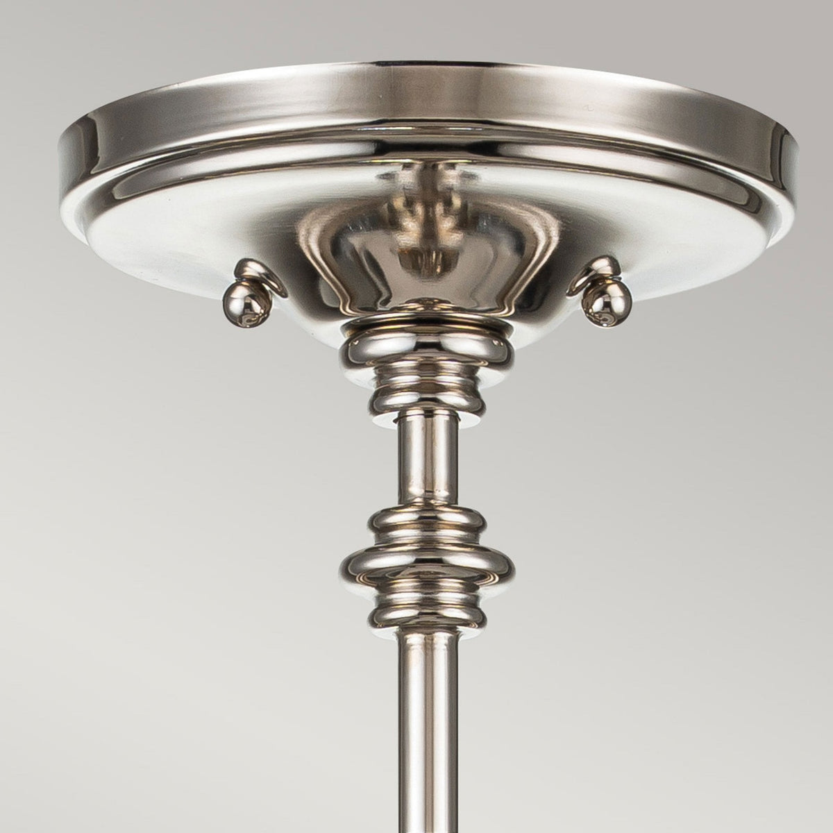 Pickering Lane Three Light Semi-Flush or Pendant in Polished Nickel