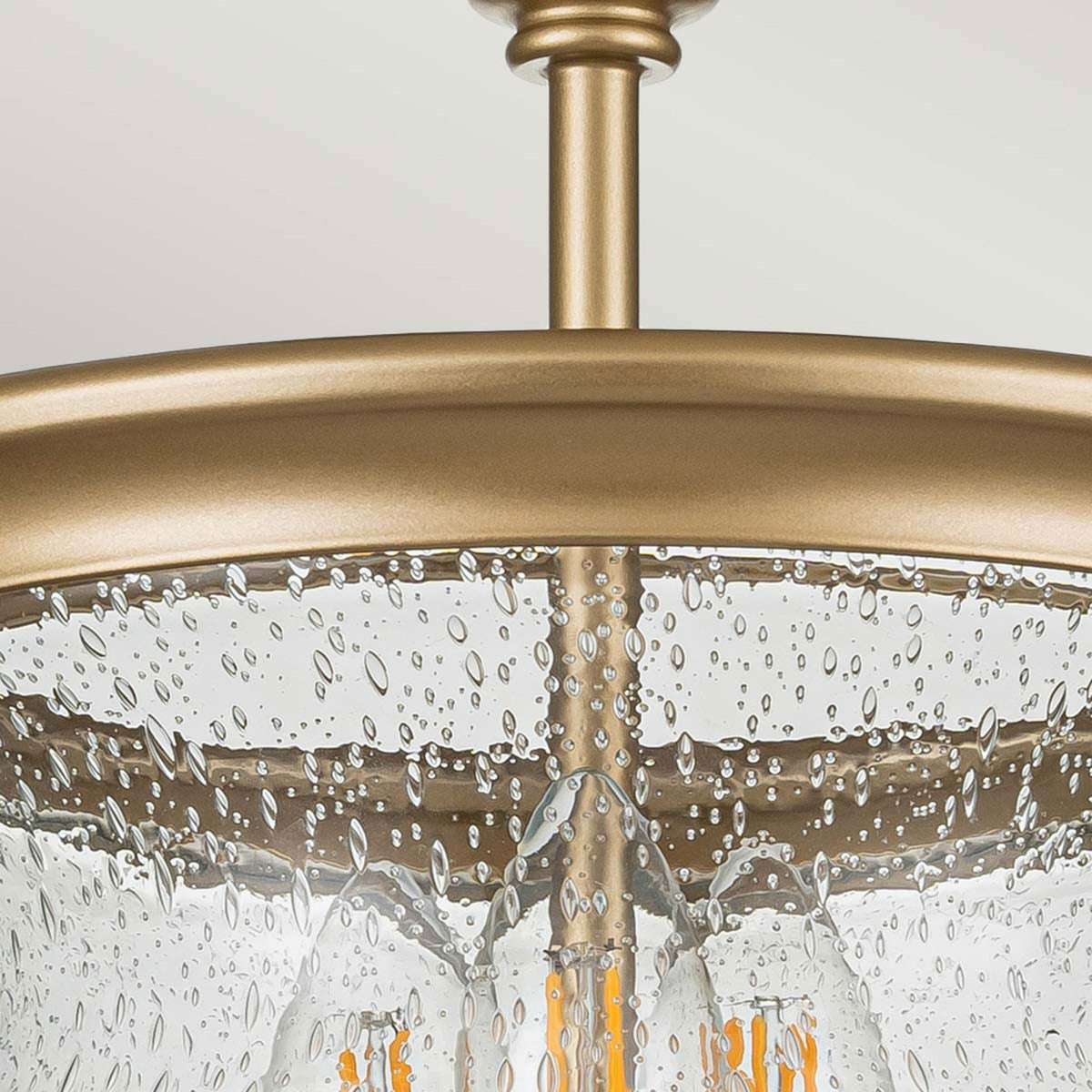 Pickering Lane Three Light Semi-Flush or Pendant in Painted Natural Brass