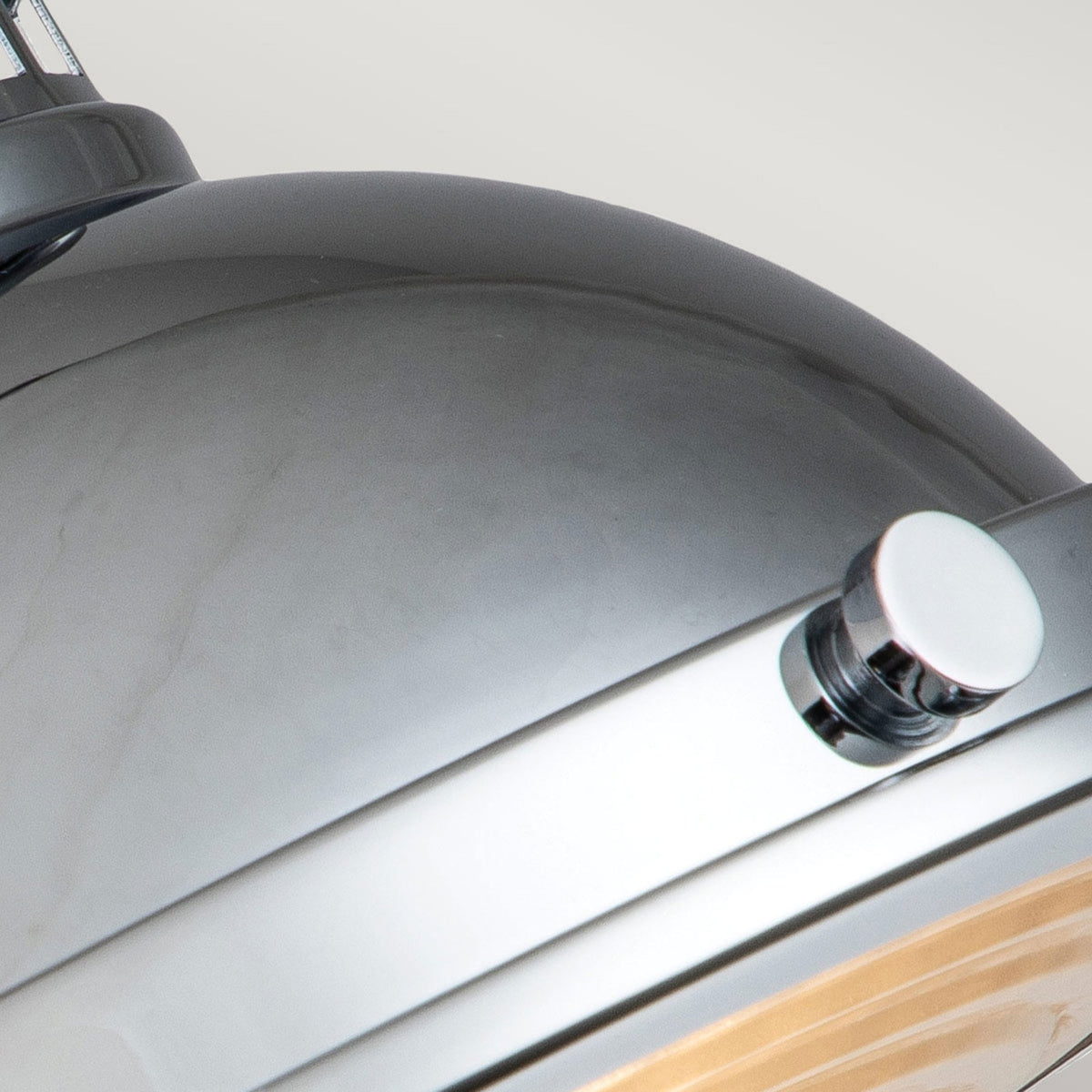 Amelia Flush Ceiling Light in Polished Chrome with Glass Diffuser