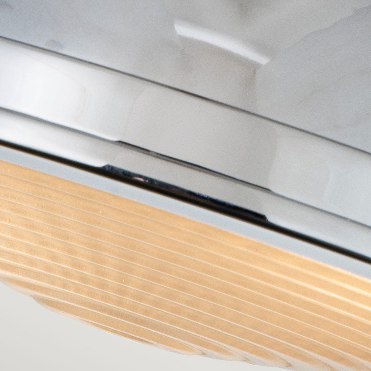 Amelia Flush Ceiling Light in Polished Chrome with Glass Diffuser
