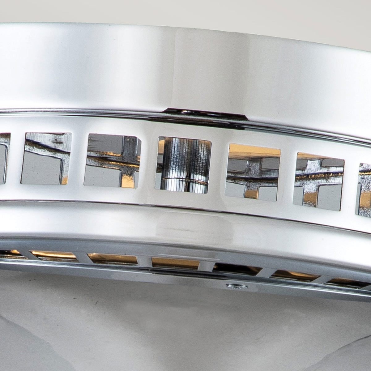 Amelia Flush Ceiling Light in Polished Chrome with Glass Diffuser