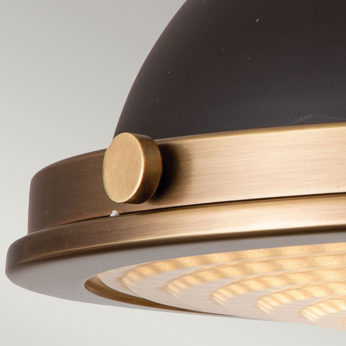 Amelia Flush Ceiling Light in Buckeye Bronze and Restoration Bronze with Glass Diffuser