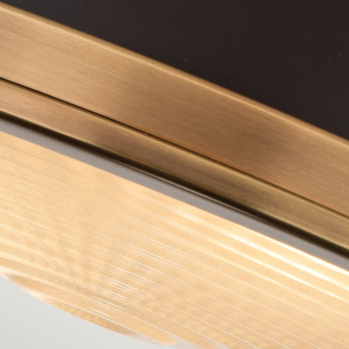 Amelia Flush Ceiling Light in Buckeye Bronze and Restoration Bronze with Glass Diffuser