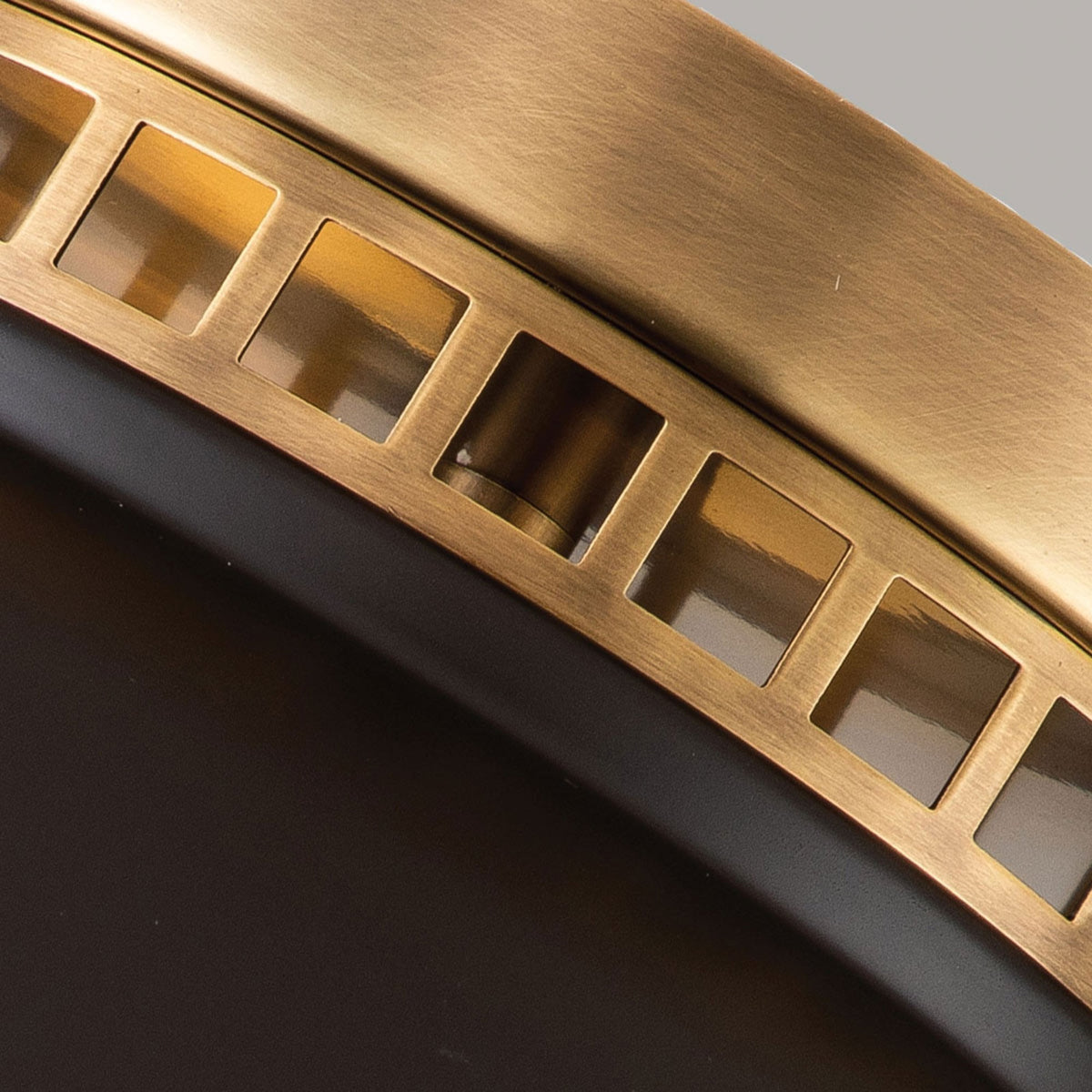 Amelia Flush Ceiling Light in Buckeye Bronze and Restoration Bronze with Glass Diffuser
