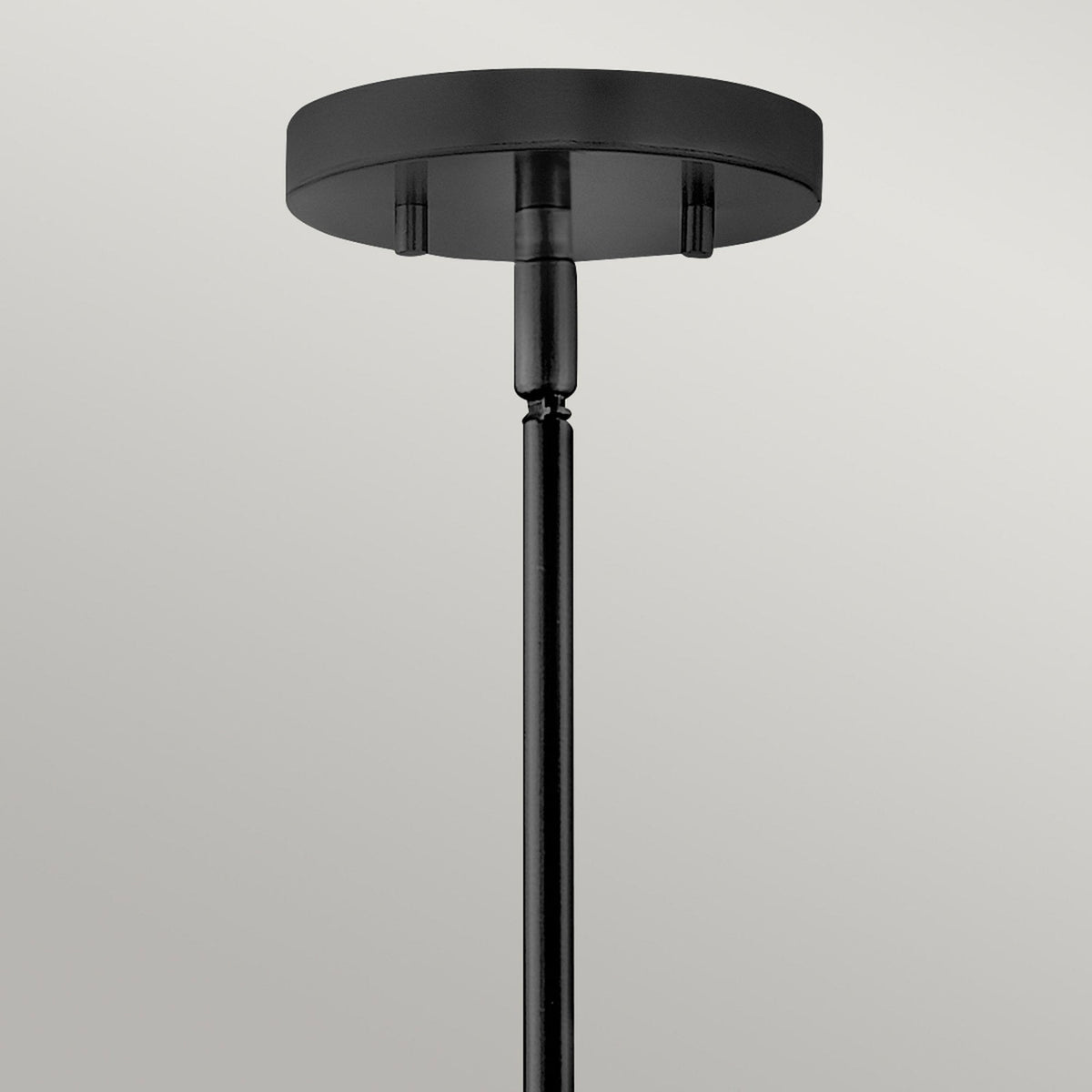 Graham Large Duo Mount Semi Flush or Pendant in Black with Off White Shades