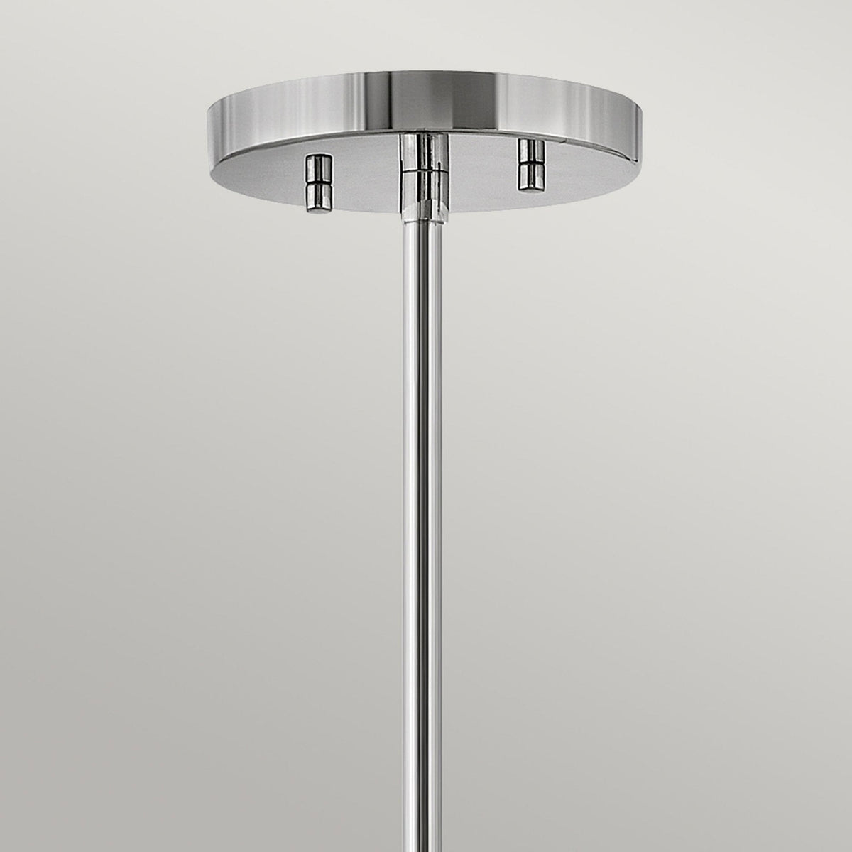 Graham Large Duo Mount Semi Flush or Pendant in Polished Nickel with Off White Shades