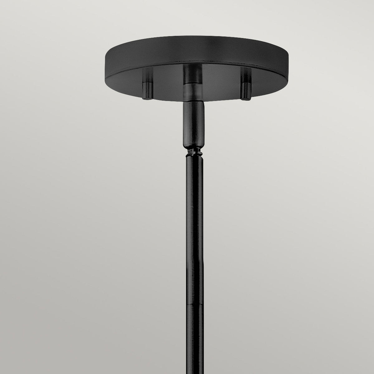 Graham Medium Duo Mount Semi Flush or Pendant in Black with Off White Shades