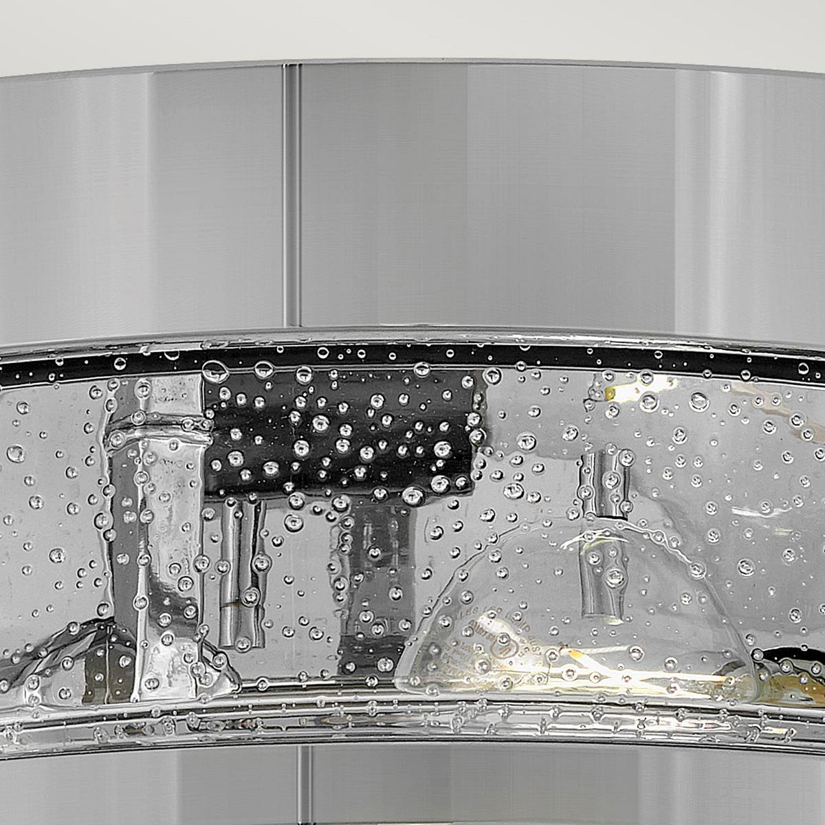 Harper Flush Ceiling Light in Polished Chrome with Clear Seeded Glass Diffuser