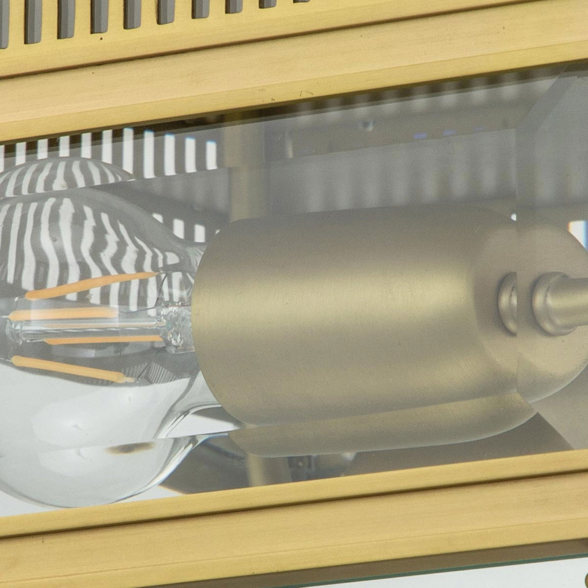 Holborn Coastal IP44 Exterior Ceiling Light in Brushed Brass