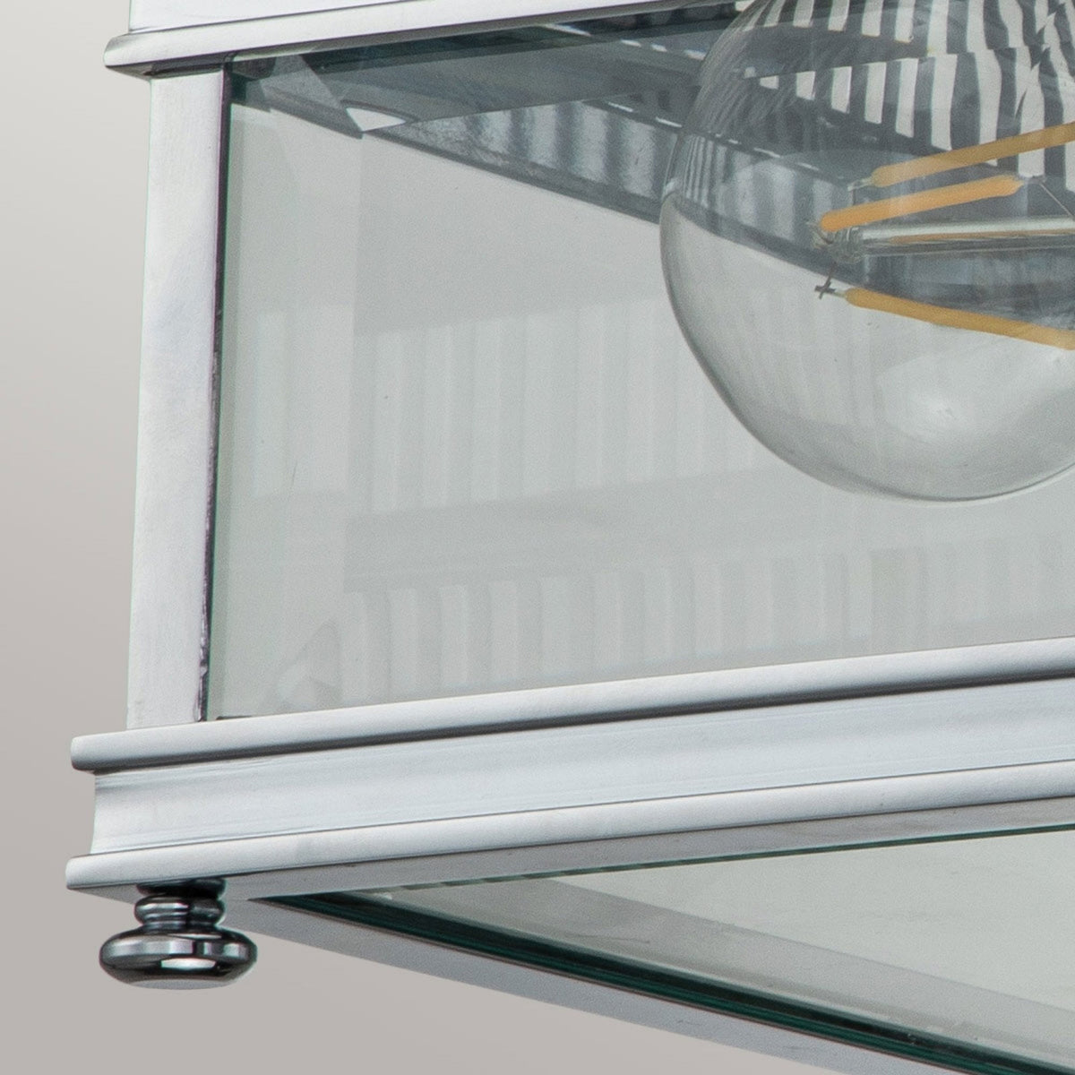 Holborn Coastal IP44 Exterior Ceiling Light in Polished Chrome