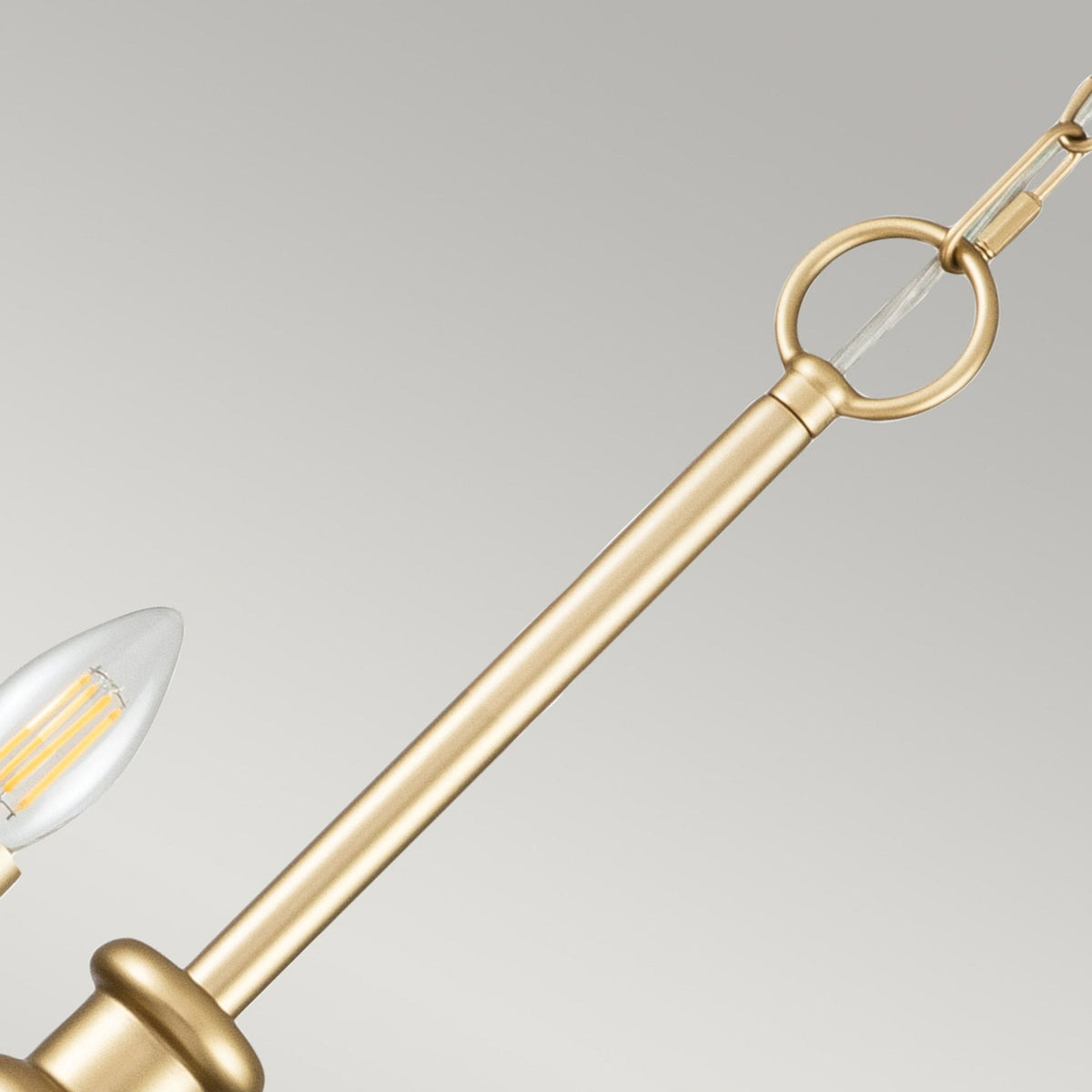 Capitol Hill Twelve Arm Chandelier Pendant in Painted Natural Brass