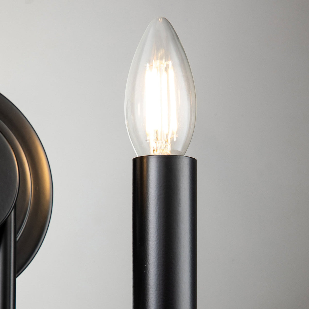 Capitol Hill Two Arm Wall Light in Black