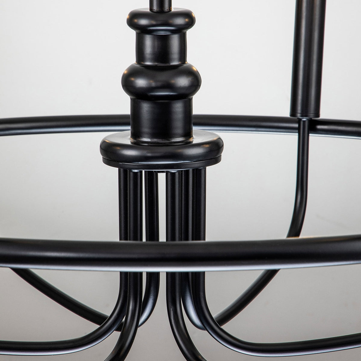 Capitol Hill Six Arm Chandelier Pendant in Black