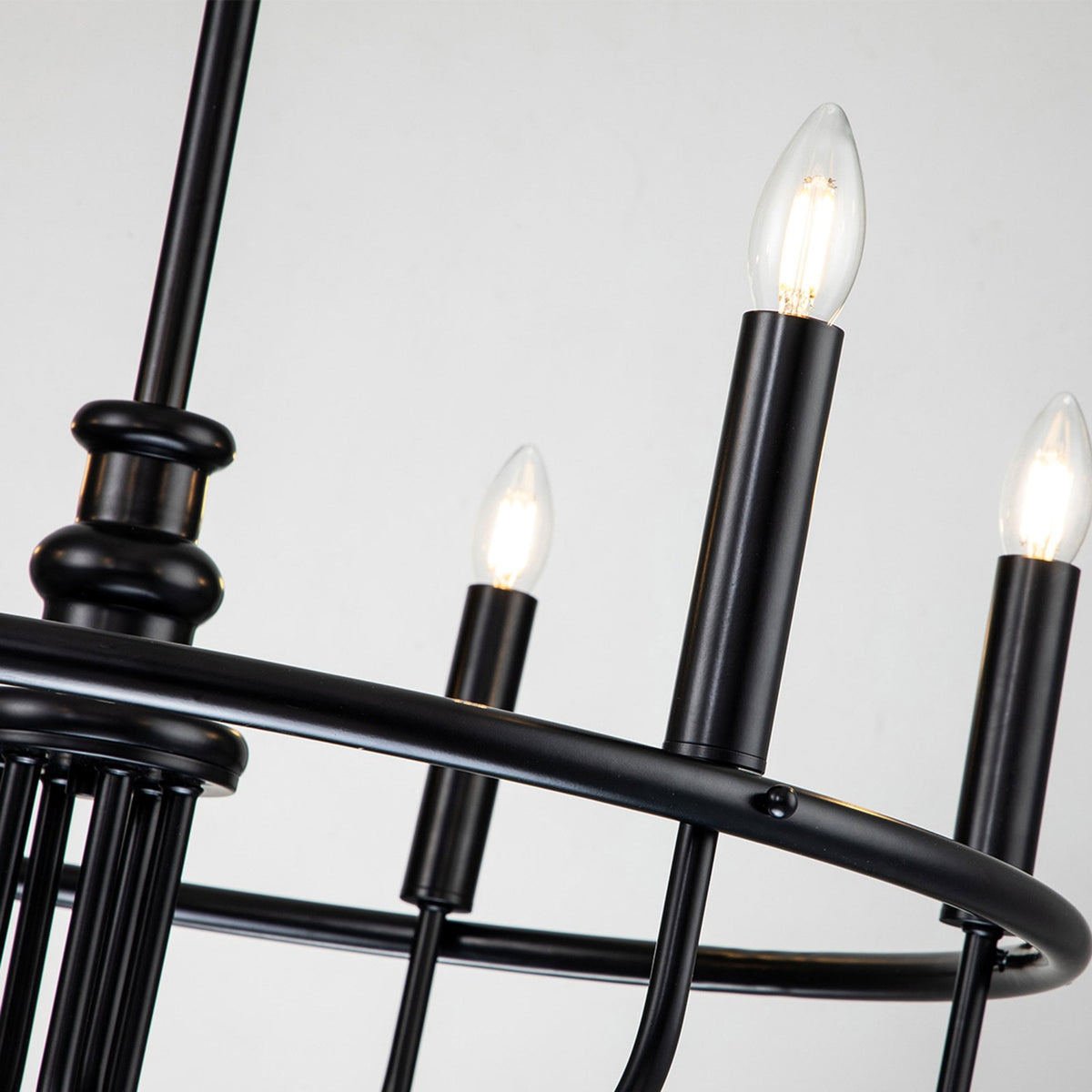 Capitol Hill Six Arm Chandelier Pendant in Black