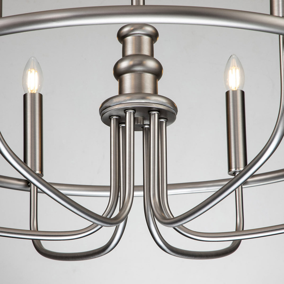 Capitol Hill Six Arm Chandelier Pendant in Brushed Nickel