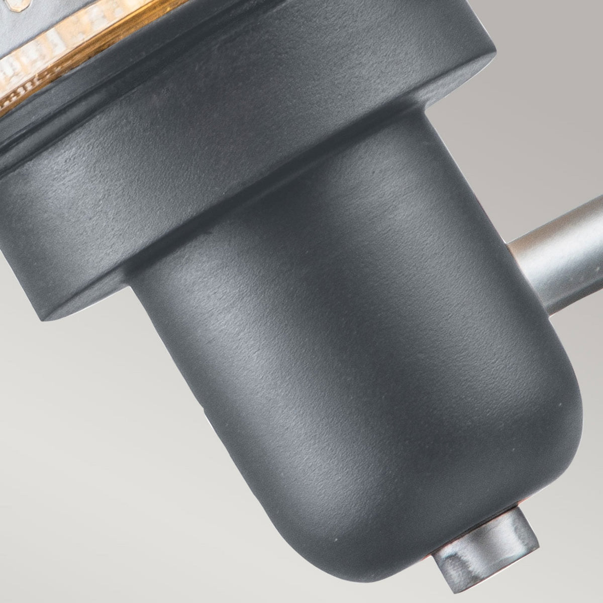 Saturne Coastal IP44 Exterior Wall Light in Grey with Silver Mesh Diffuser