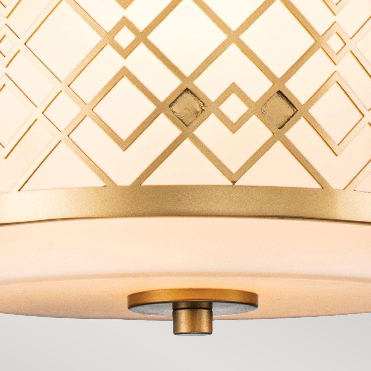 Ziggy Small Duo Mount Pendant or Semi Flush in Gold with White Opal Glass Diffuser