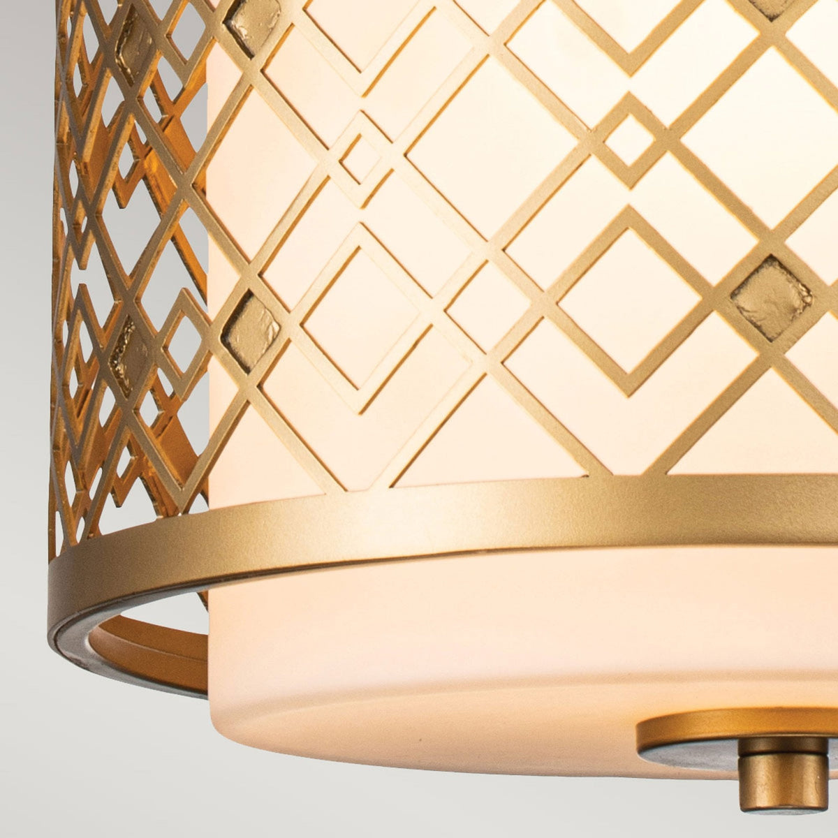 Ziggy Small Duo Mount Pendant or Semi Flush in Gold with White Opal Glass Diffuser
